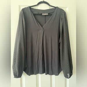 Black V-neck long sleeve shirt from Lane Bryant size 14/16